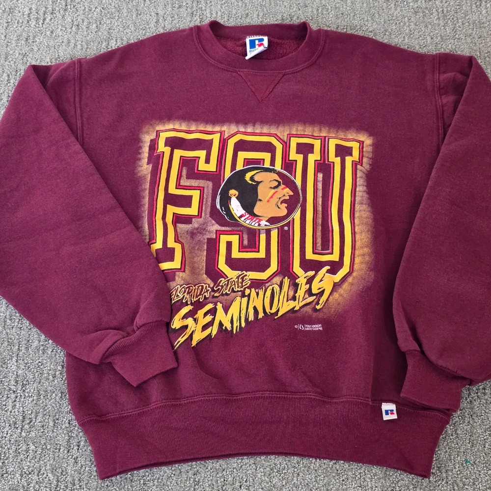 Vintage 1993 Russell Athletic FSU Seminoles Sweatshirt M Made USA Graphic